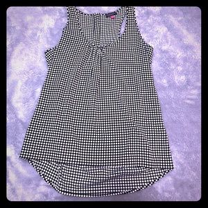 Vince Camuto Black and White Polkadot Tank (S) EUC